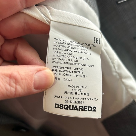 DSquared2 Houndstooth Wool Blazer, size 38 (US 4/6) - Picture 12 of 13